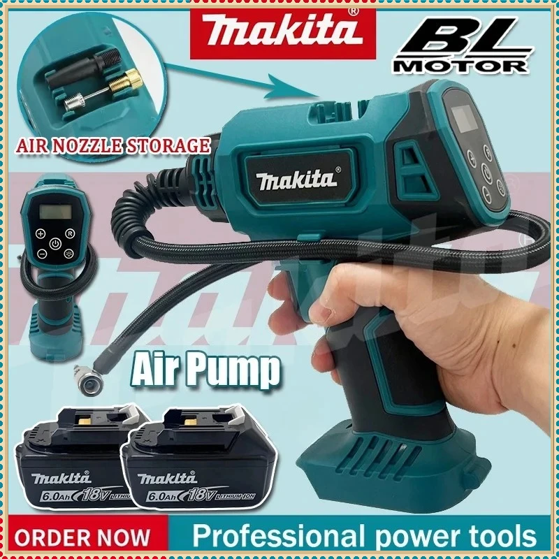 

Беспроводной электрический компрессор Makita, автомобильный воздушный насос, автоматический портативный компрессор