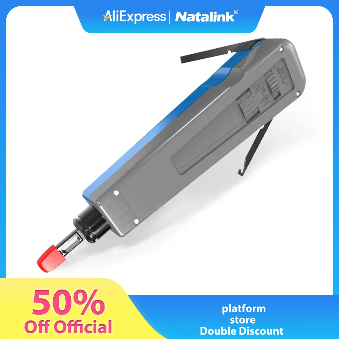

Natalink Punch Down Tool Multi-function Network Cable Wire Tool with 110 and 88 Type Blade Storage Keystone jack Impact Tool