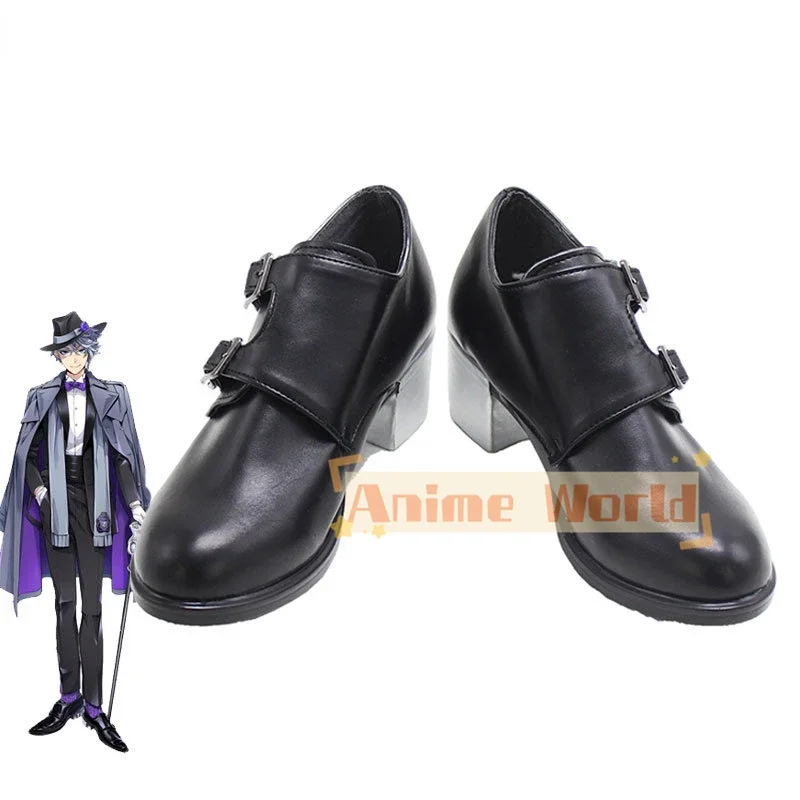 

Обувь для косплея игры Twisted Wonderland Azul Crowley, обувь из искусственной кожи, карнавальные ботинки на Хэллоуин, индивидуальный заказ