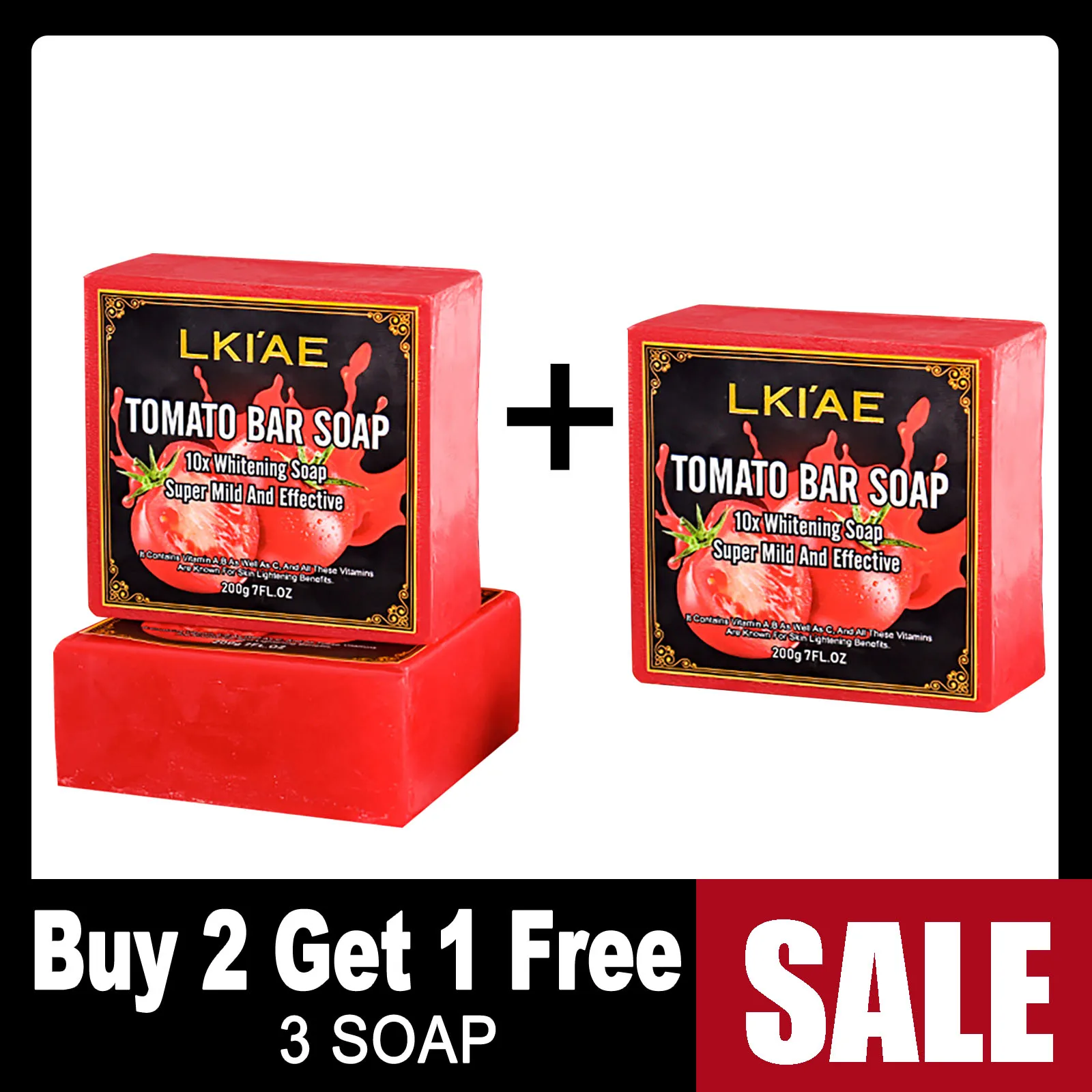 LKIAE Vegetable Glycerine Vegan Friendly Beauty Skin Care Ultra Lightening Natural Bath Tomato Soap Whitening For Dark Spots