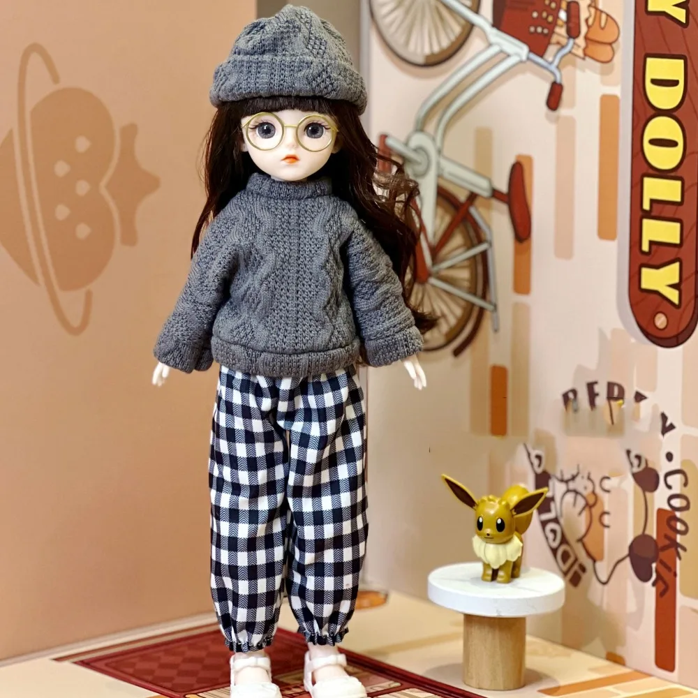 

Movable Big Eyes Princess BJD Doll Thick Hair Korean Makeup Look 30cm Bjd Doll Cute Fine Clothes 1/6 BJD Doll Mini Girl Toy