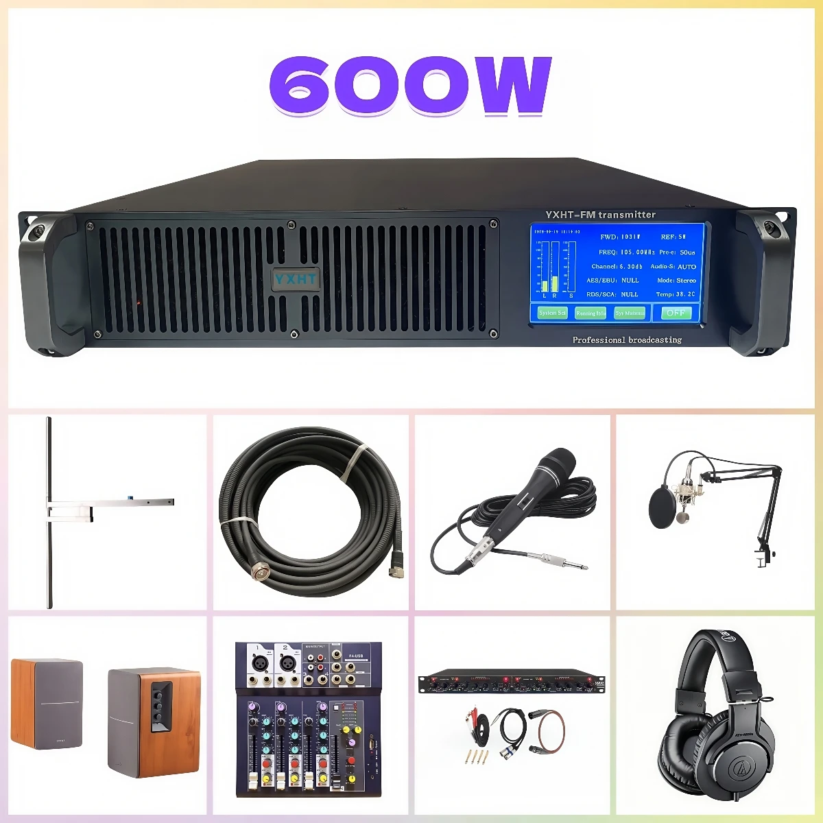 

YXHT-2 600W FM Transmitter Complete Package for Radio Stations - Unleash Professional Broadcast Power