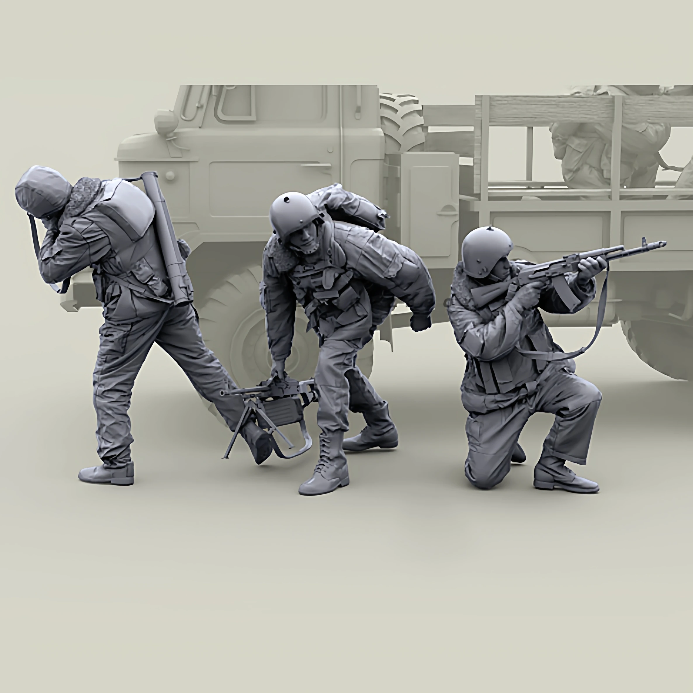 

1/35 наборы моделей солдата из смолы, фигурка бесцветная и самособранная (набор на 3 человека) A-2178