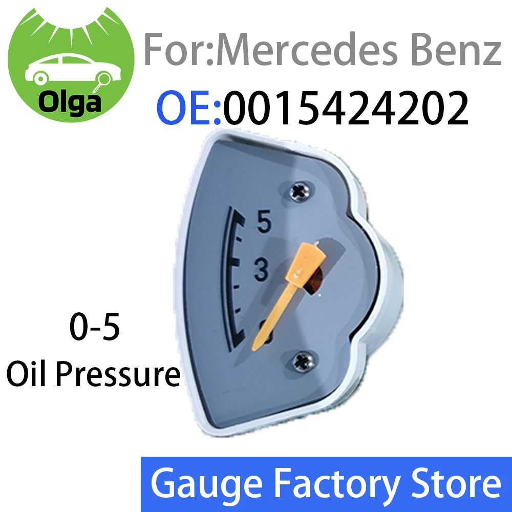 For Mercedes Unimog Truck & Bus MB combination table Oil pressure gauge 0015424202 Olga gauges 0-5bar