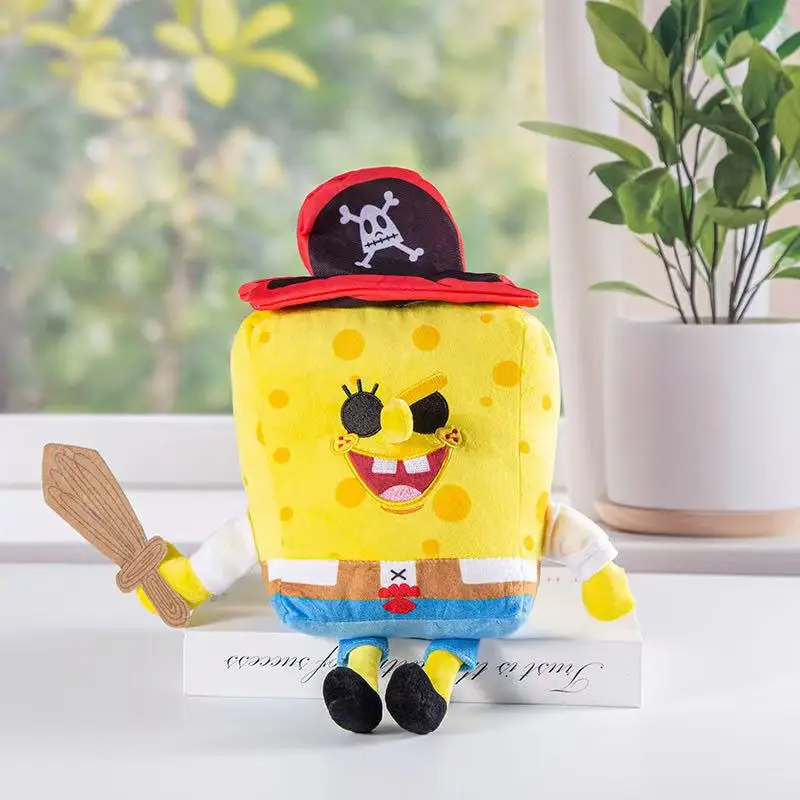 

Latest Pirate SpongeBob SquarePants Doll Kawaii Stuffed Plush Toy Handmade Doll Cartoon Anime Cute Children's Birthday Gift Doll