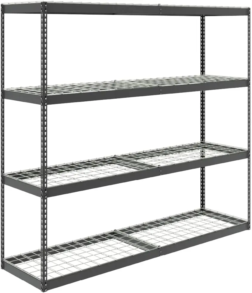 Heavy Duty Garage ShelvingShelf - Adjustable 4 Tier Metal Utility Shelves-High Grade Steel Storage Rack for Warehouse, Basement