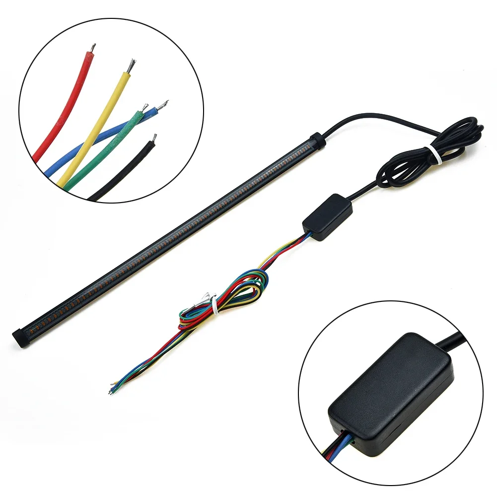 30cm Motorcycle LED Tail Light Strip - Sequential Turn Signal & Brake/Stop Light Bar | NEW image 3