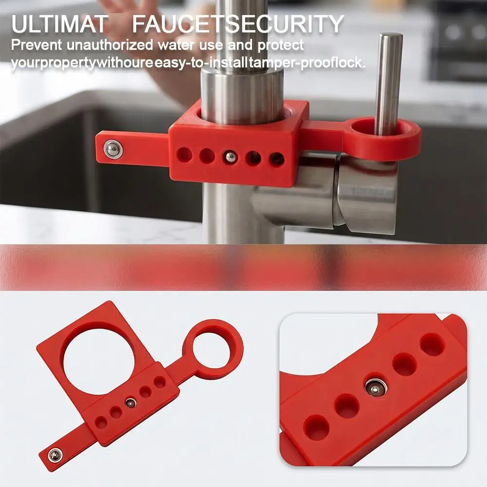 Universal Faucet Handle Lock Child And Pet Safety Water Restraint Adjustable Faucet Handle Lockout Device Safety Guard Access