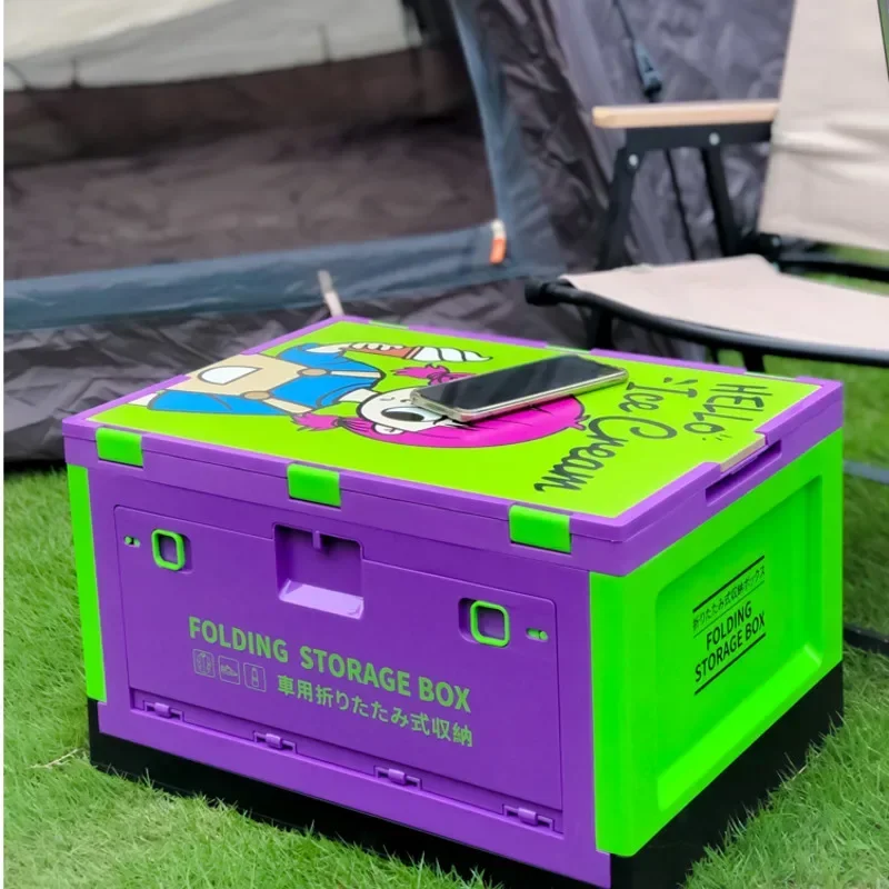 Limited Dopamine Outdoor Camping Storage Box Multi Function Vehicle Storage Box For Children's Book Snacks Receive A Box