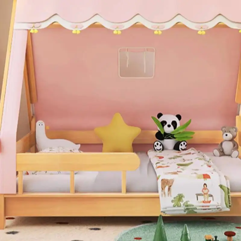 Letti per bambini Luxuce a baldacchino Sicurezza espandibile Design bianco Letto per bambini moderno Principessa Singolo Personalizzato Lettino Per Bambini Mobili per la casa