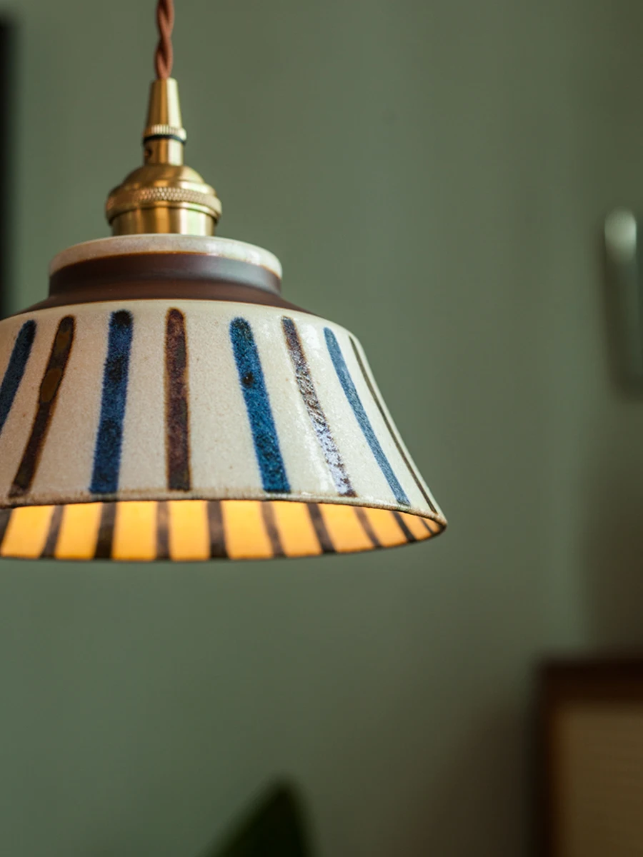 Retro Chinese Porcelain Pendant Light Creative Home Decoration Bedroom Bedside Lighting E27 Restaurant Kitchen Hanging Lamps