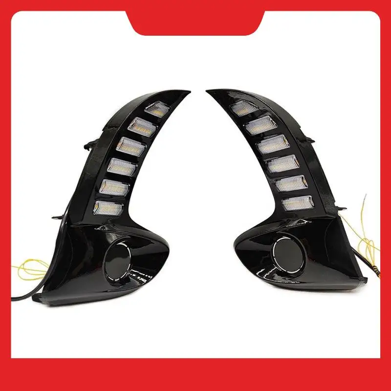 

LED Daytime Running Light Fog Lamp Turn Signal For Car Front Bumper For Toyota Yaris Vios 2020-2022 Yellow White