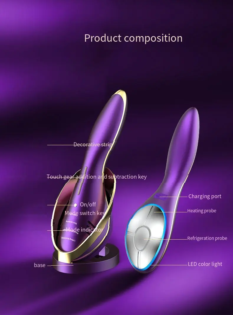 Hot Products EMS Vibration Neck Lift Device Skin Beauty Instrument Facial Machine Face Massager