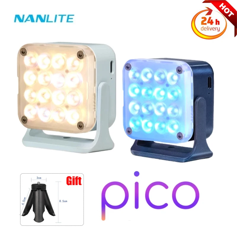 Nanlite RGBW LED مصباح جيب صغير 2700k-7500k كامل اللون المغناطيسي المحمولة التصوير ملء الضوء ل Youtuber Traval TikTok