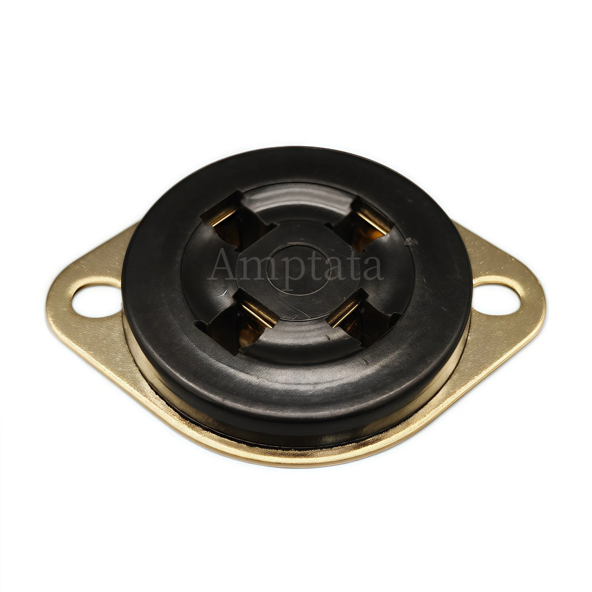 10 pcs GZS4-F 4-Pin Bakelite Tube Socket Chassis Mount Silver/Gold-Tone for 300B 2A3 811 274B - HiFi Audio Valve Base DIY