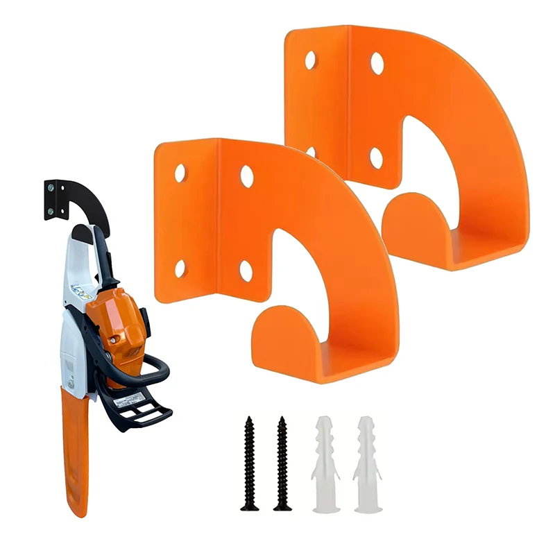 1/2 rack de ferramentas motosserra montagem na parede resistente cabide montagem na parede organizador rack metal ferramenta armazenamento oficina garagem jardim
