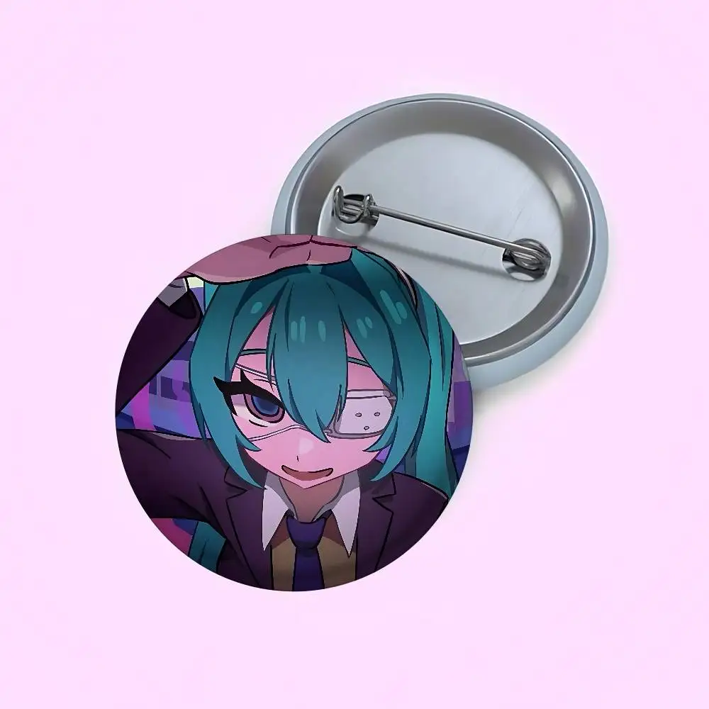 Kawaii المغني Miku-S شارات صفيح لينة زر دبوس بروش شارة معدنية مخصصة مجوهرات اكسسوارات قبعة حقيبة التلبيب #6