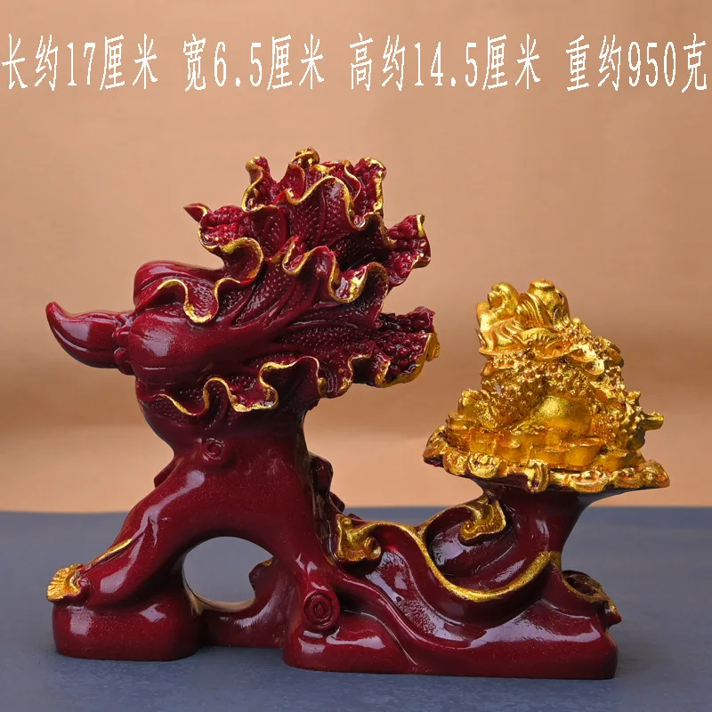 Golden toad cabbage ornament office living room home decoration wine cabinet store opening housewarming gifts