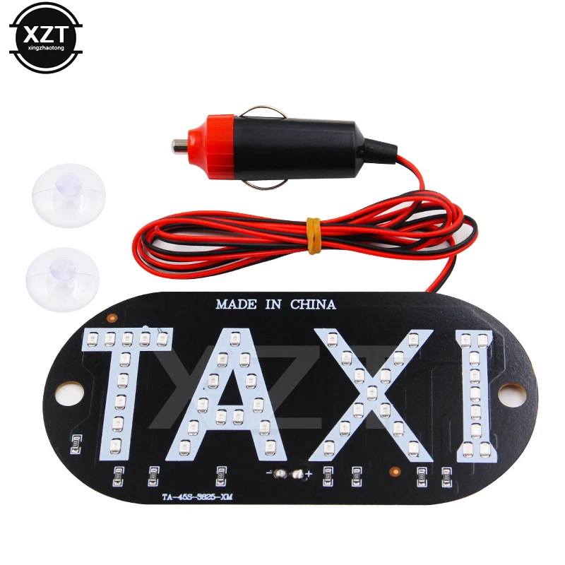 

12V LED Car Taxi Cab Indicator Lamp with Cigarette Lighter Switch Energy-saving Long-life Lamp Windshield Sign Windshield Lamp