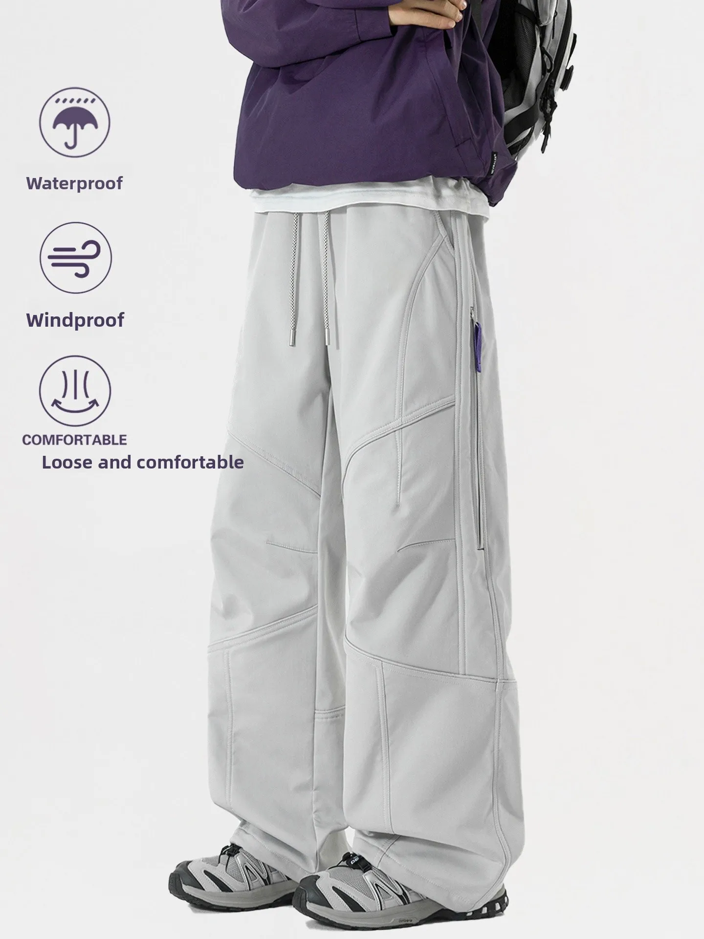 

Мужские брюки для активного отдыха с флисовой подкладкой, ветрозащитные, водонепроницаемые, для верховой езды, альпинизма, работы, в стиле милитари