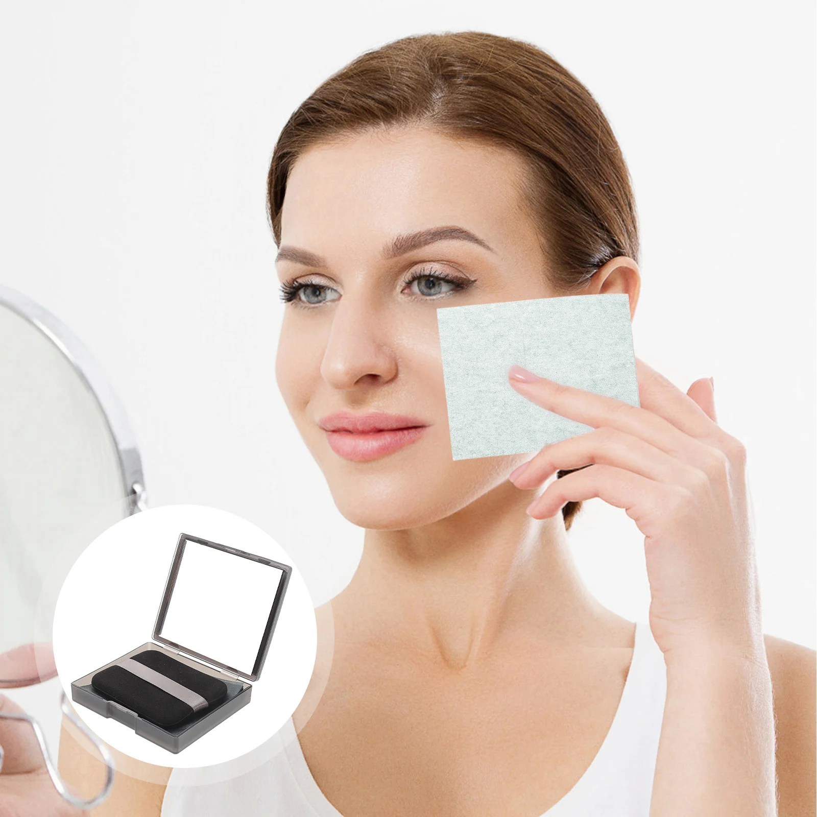 

100Pcs Oil Absorbing Sheets High Efficiency Clean Blotting Paper Soft Texture Versatile Use for Men Women