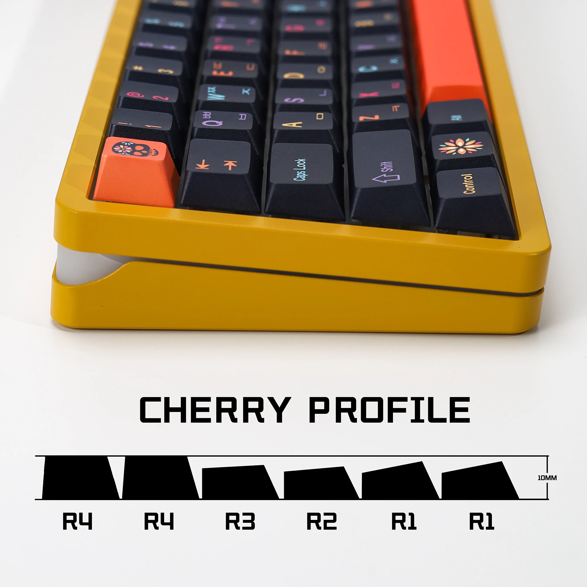 Kbdiy gmk mictlan cereja perfil pbt coreano keycap personalizado alice para mx switch aula gaming 60 teclado mecânico 143 conjunto de tampa chave