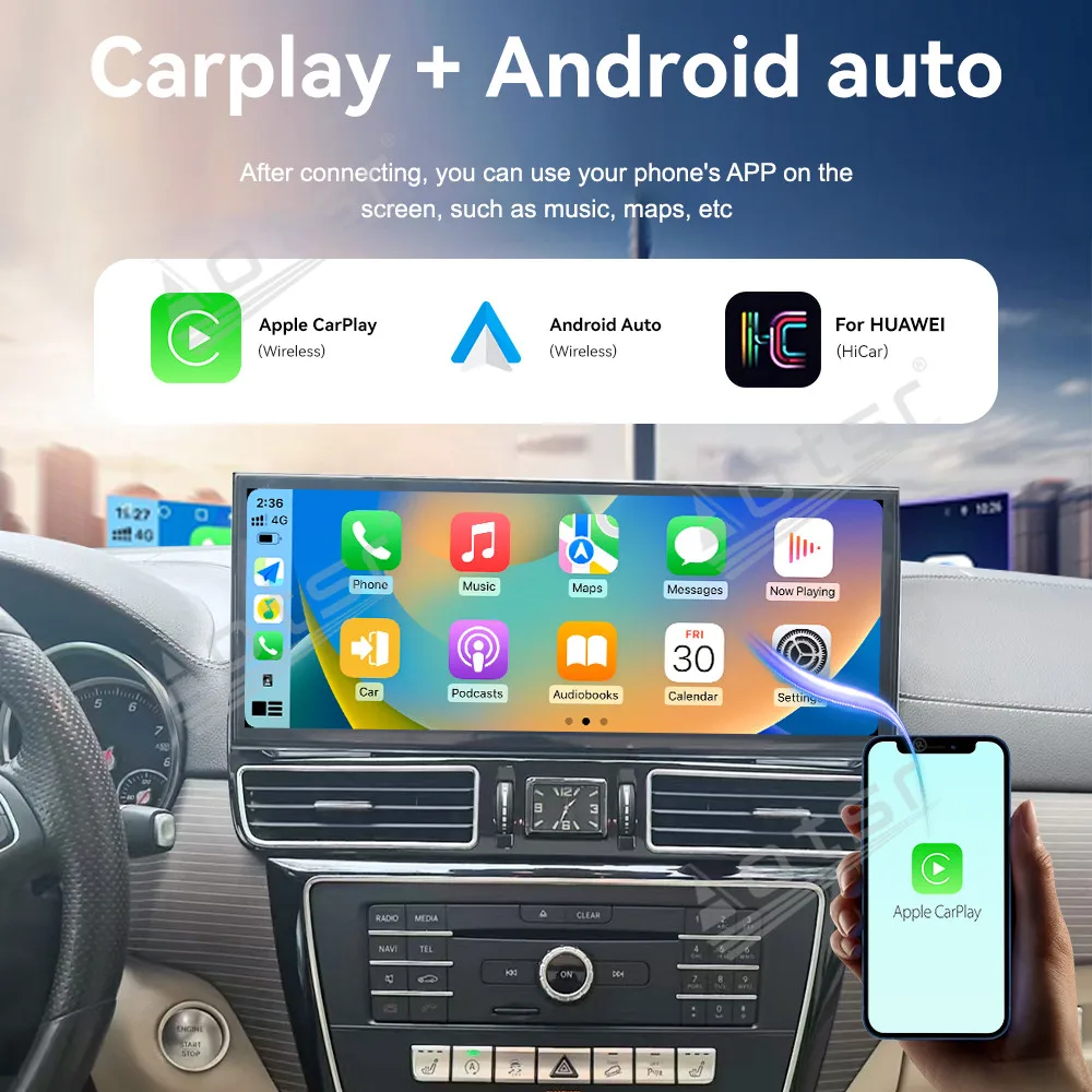 15.8 inch Android 14 For Mercedes-Benz GLE/GLS 2015-2018 5.0 System Car GPS Navigation CarPlay HD Touch Screen Head Unit