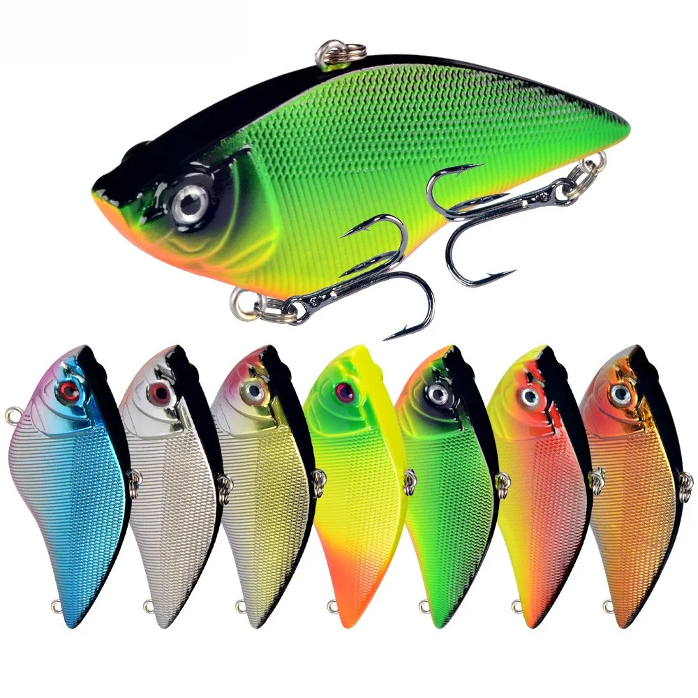 

Sinking VIB Lure 7cm 16g, Vibration Fishing Bait with 3D Eyes & Noise Balls, Long Cast Lipless Crankbait for Bass Pike Trout