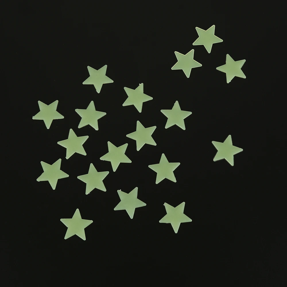 3D estrela fluorescente luminosa parede adesivo, luminosos adesivos para crianças quarto, teto, casa, lugar escuro, 1-8pcs