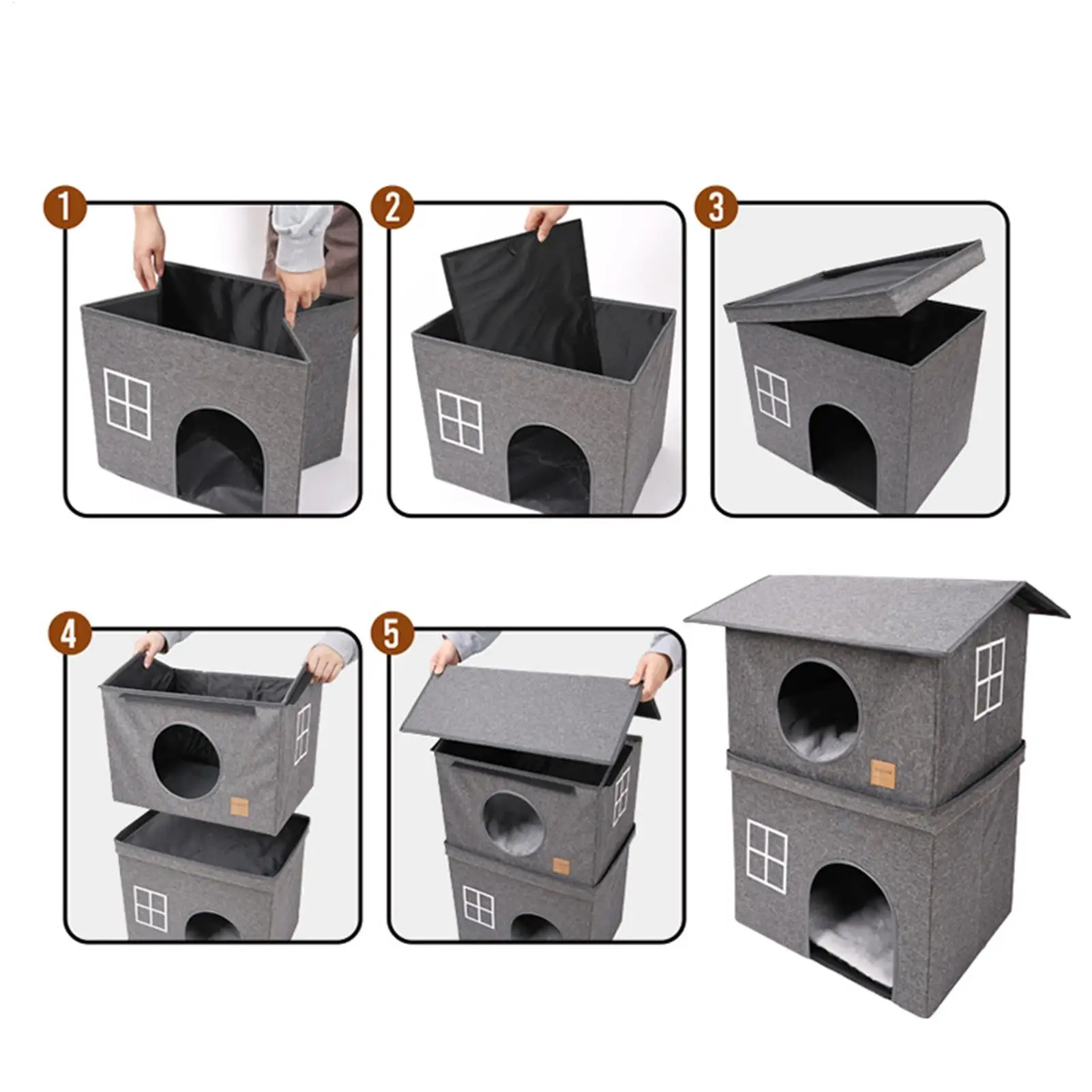 

Кровать для кошек, дом, съемное складное 2-уровневое укрытие, теплая кровать для кошек для маленьких животных, котят, релаксация, отдыха, сна, дрейма