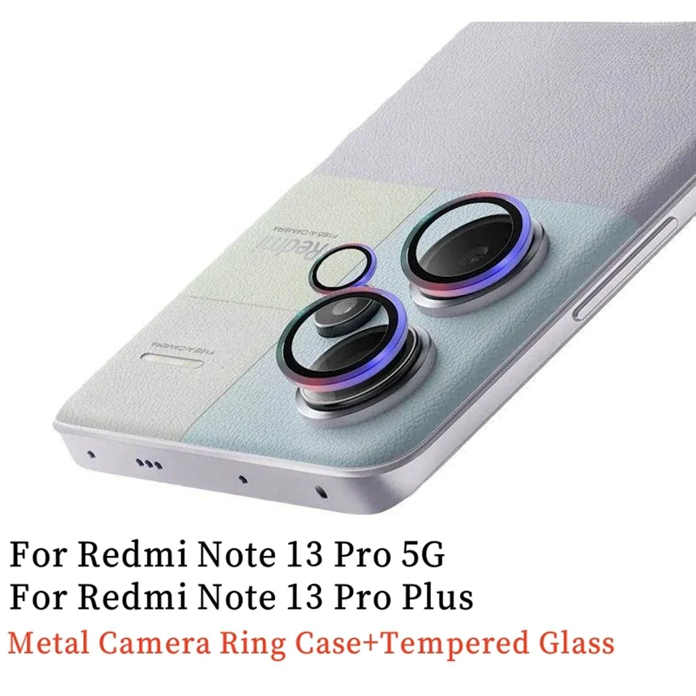 1set Metal Lens Glass Ring for Redmi Note 13 Pro 13 PRO 5G Lens Protector Case for Xiaomi Redmi Note 13Pro Plus Camera Cap Cover