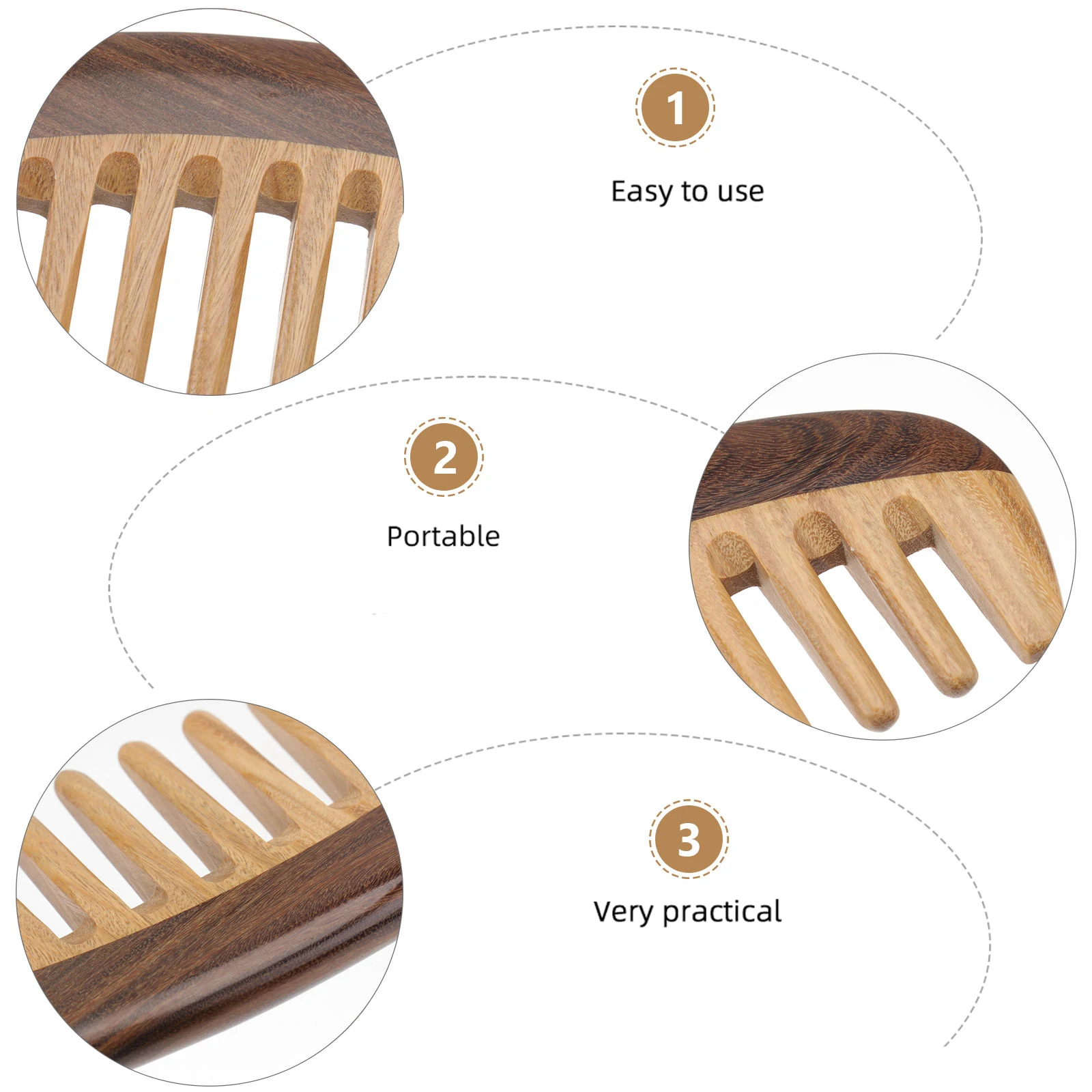 

Green Sandalwood Wide Tooth Wood Massage Comb Hand Carved Anti Static Durable Scalp Massaging Women Wooden Hair Care Styling