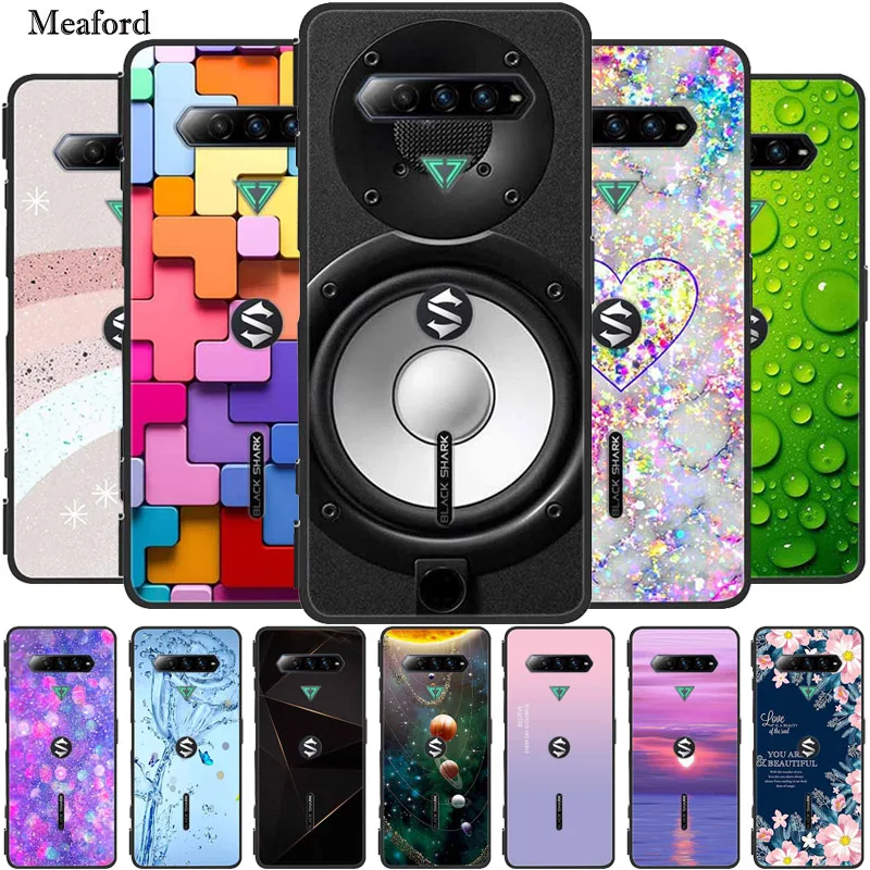 Para Xiaomi Black Shark 4 Pro Funda de lujo de silicona suave Funda trasera de teléfono para Xiaomi Black Shark 4S Funda de parachoques Shark4 Funda