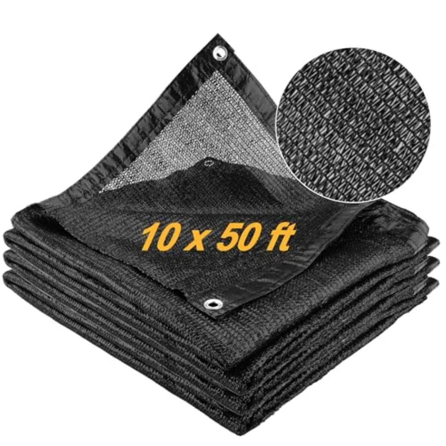 

70% Sade Clot для патио 10x50 футов, брезент с втулками, устойчивый к ультрафиолетовому излучению, lack Sunlock Sun Sade, сетчатый чехол для сада Greenou Cick