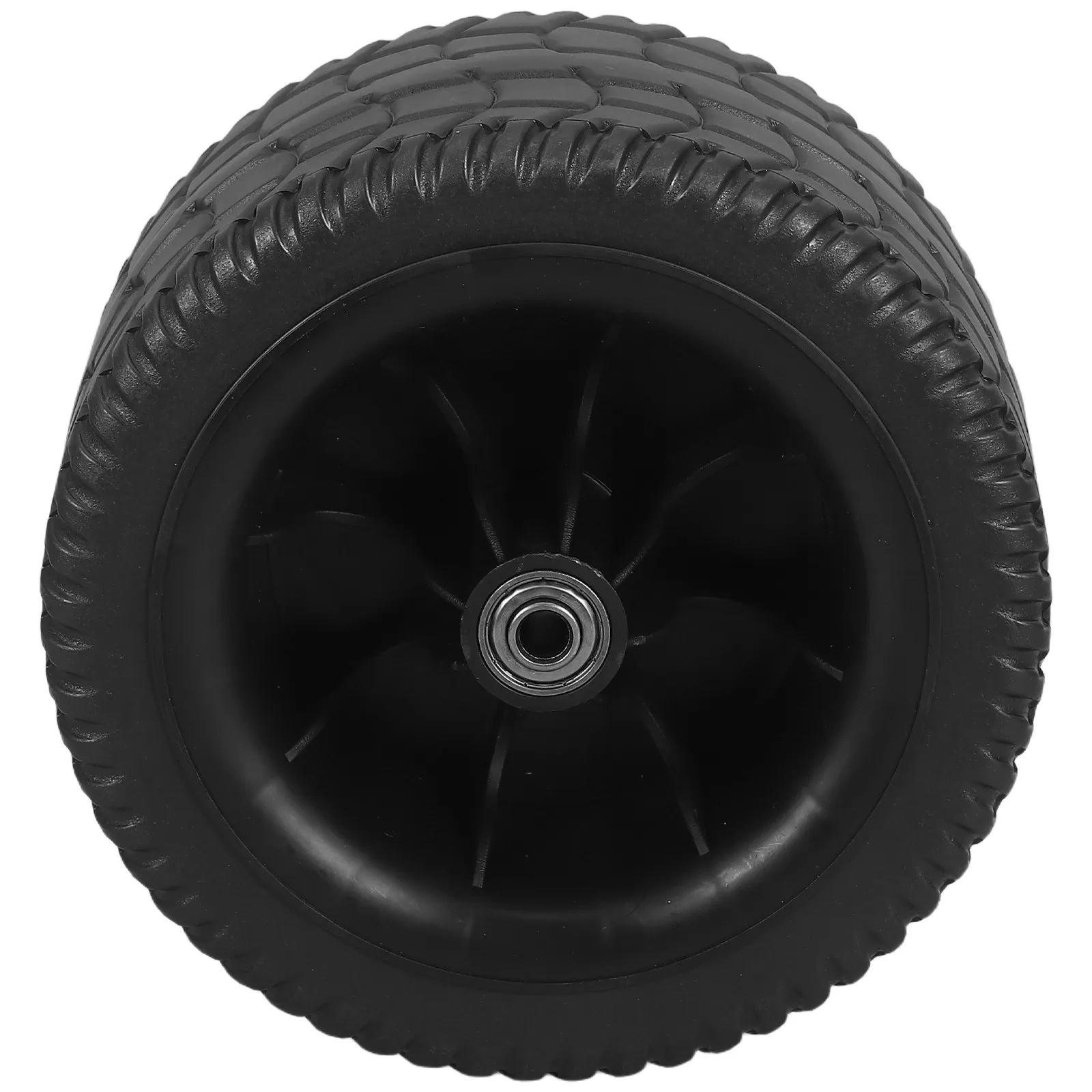 Rubber Lawn Mower Replacement Wheel 6.6 Inch Bearing Caster for Garden Dump Cart Yard Utility Trailer Wagon Hand Truck Tire
