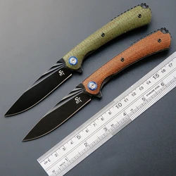 Sitivien ST144 Pocket Knife 14C28N Steel Blade G10/Micarta Handle Folding Knife EDC Tool for Working Camping Survival Collection