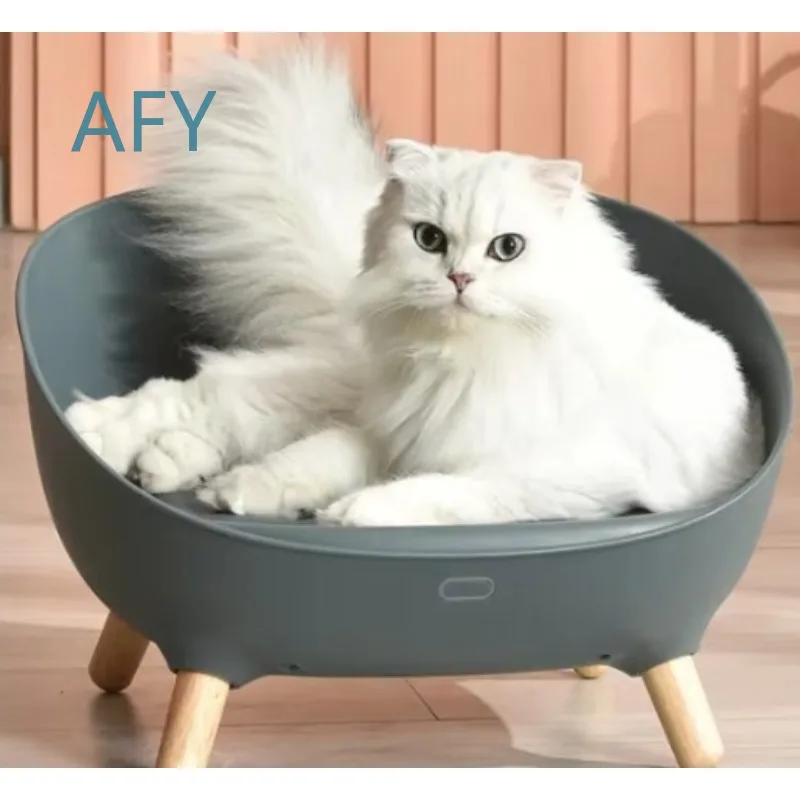 APP Controlled Electric Smart Pet Bed for Cats Dogs Silent Self-Heating Cooling Plastic Animal Pattern Pet Bed for Small