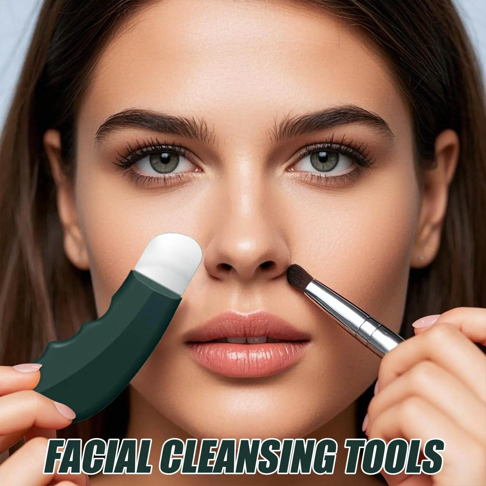 Escova de limpeza de poros para remoção de cabeça preta, aço inoxidável, removedor de cravo, purificador de limpeza profissional para viagens