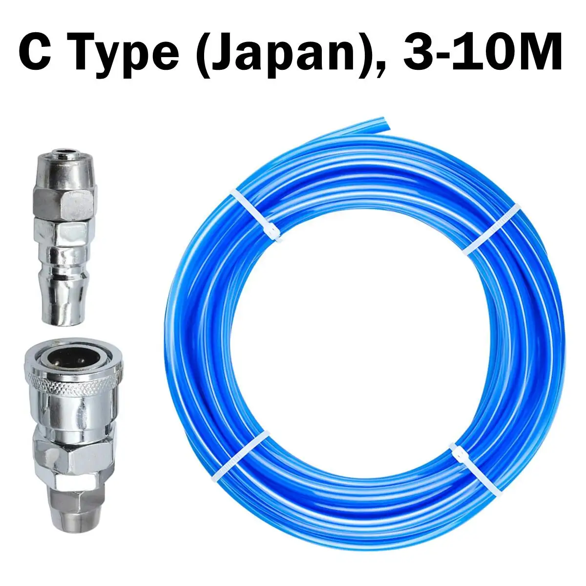 

3/5/10M Pneumatic Air Compressor Pump Hose Tube With C Type (Japan) Fitting Quick Joint 5x8mm PE Pipe