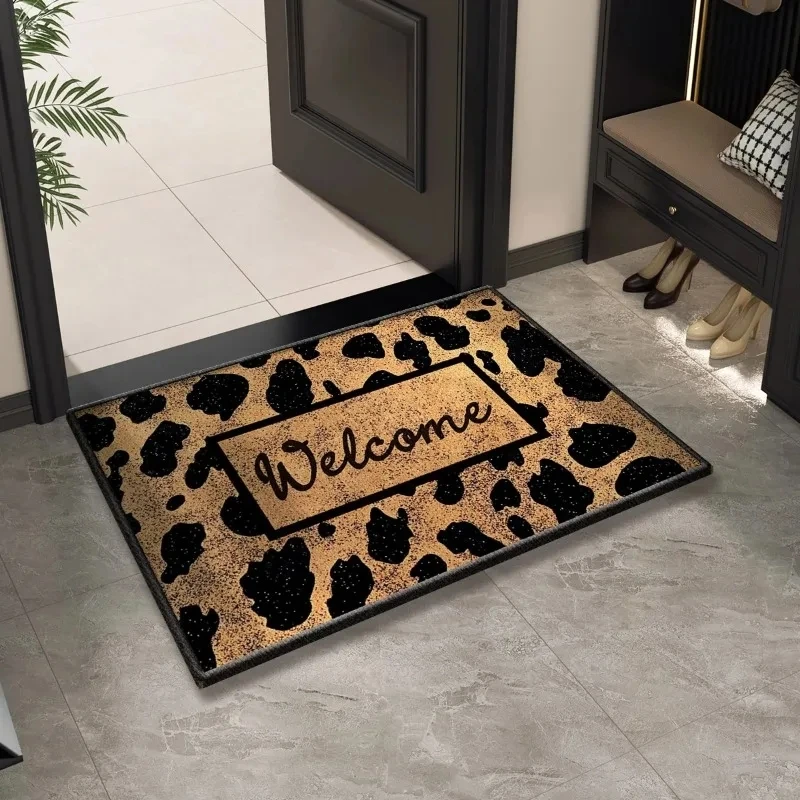 Welcome Mat Floor Mat Stone Wood Grain Entryway Door Mat Entry Non-Slip Foot Mat Home Decoration Small Carpet  Doormat