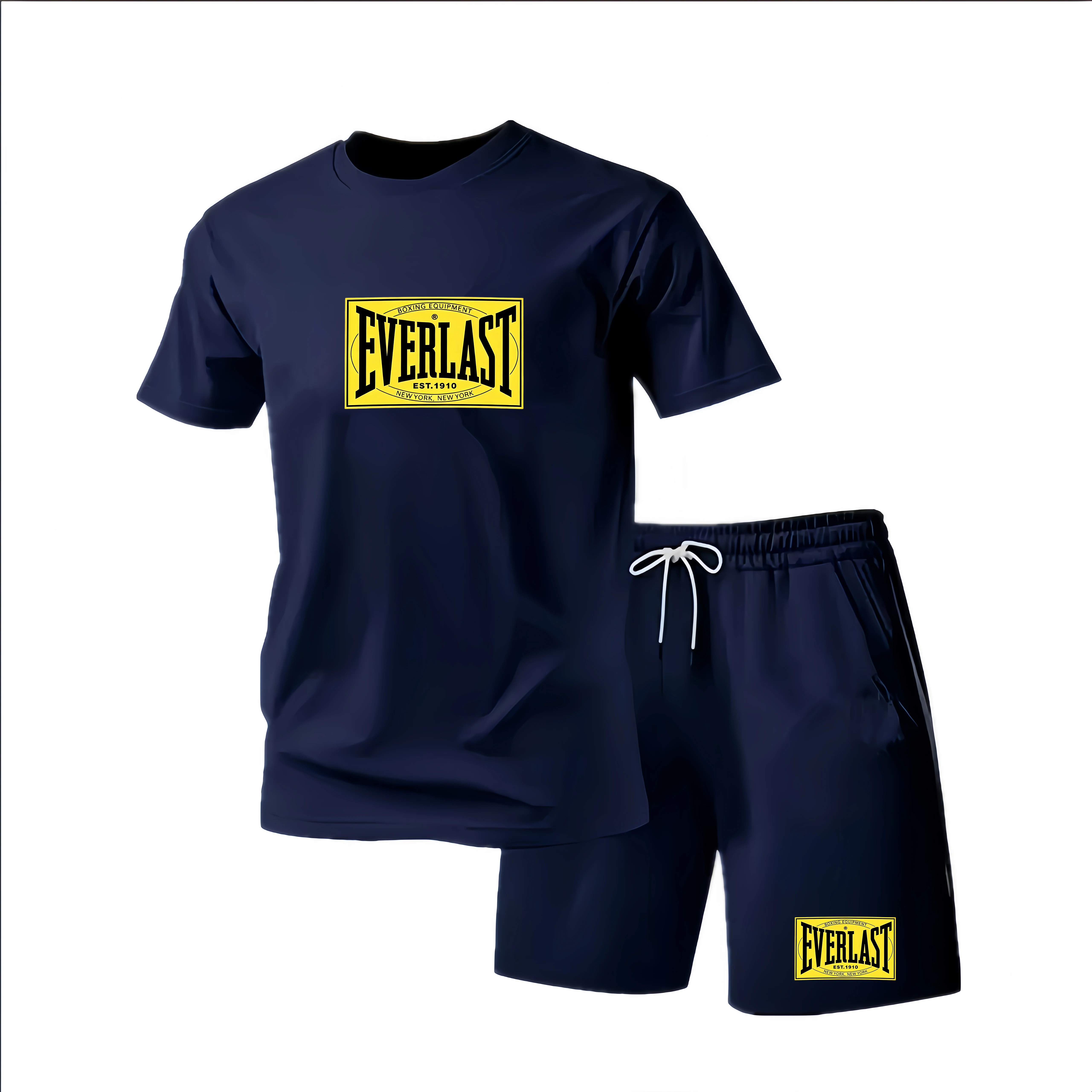 Ensemble de sport décontracté tendance été 2026 pour homme, t-shirt en maille style urbain