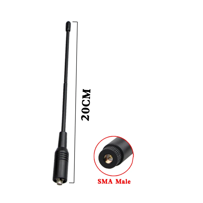 771 Dual Band Antenna VHF/UHF Radio Flexible Whip Antenna 144M/430M SMA Female for Baofeng Kenwood PUXING WOUXUN Walkie-Talkie