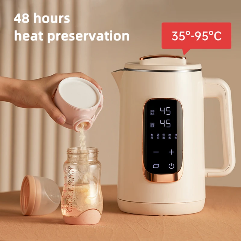 1.5L Electric Kettle Household Thermostatic Kettle 304 Stainless Steel Liner Automatic Heat Preservation Pot Health Teapot 220V