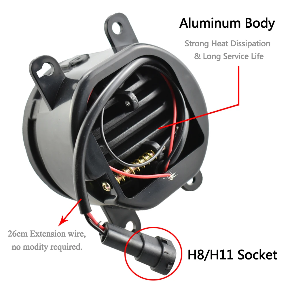 2 قطعة لاند روفر ديسكفري 4 LR4 SUV (LA) مغلق على الطرق الوعرة مركبة 2010-2013 سيارة LED الضباب الخفيف عين الملاك DRL 12 فولت #2