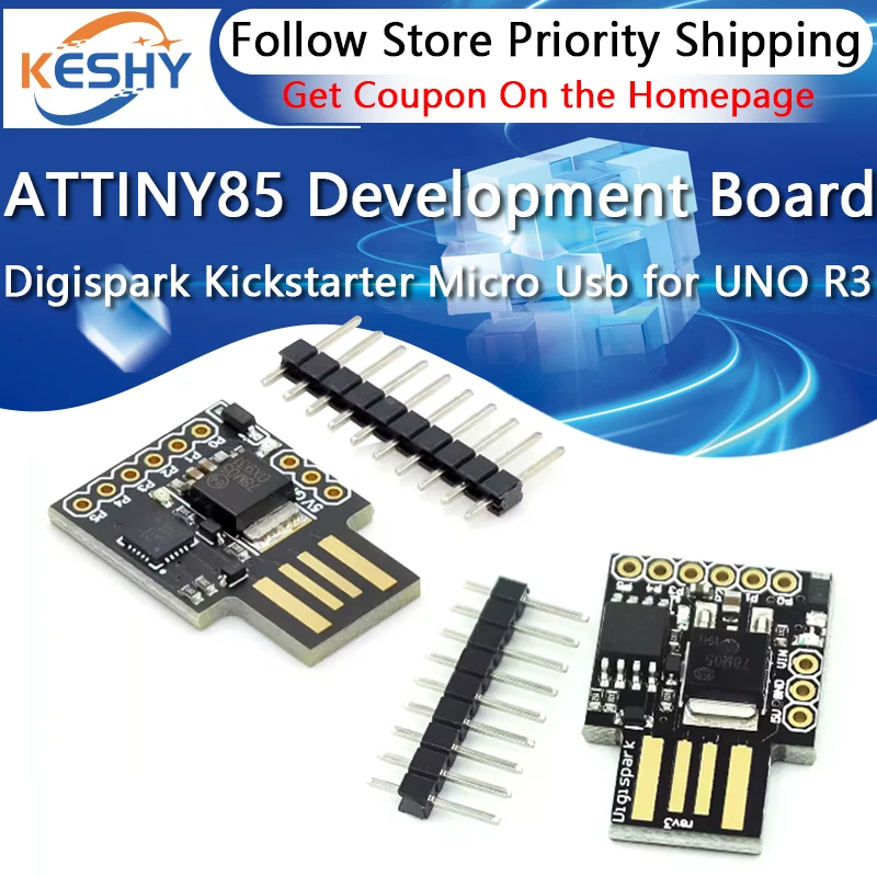 ATTINY85 Digispark Kickstarter Micro Usb Development Board Compatible for Arduino UNO R3