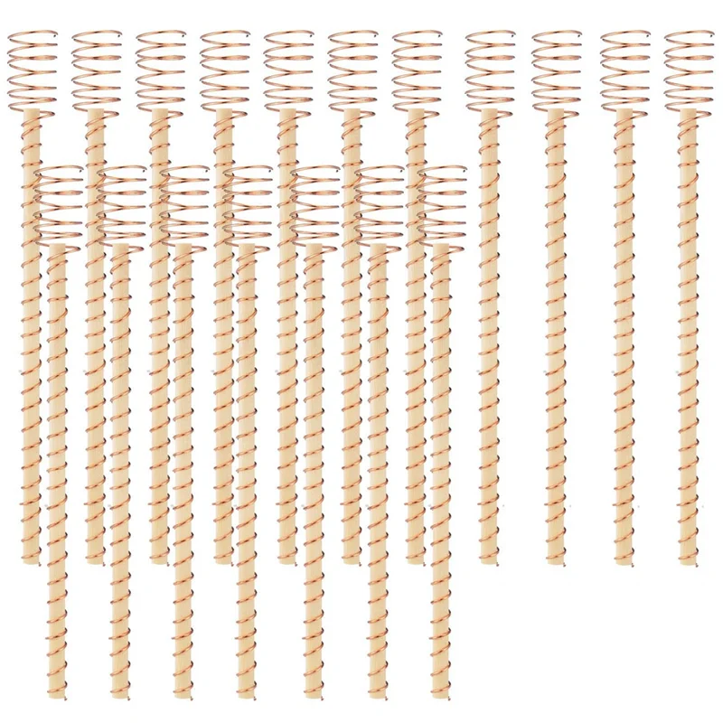 

ABUP-18Pcs Electroculture Plant Stakes,Garden Stakes Electroculture Copper Gardening Antenna For Garden Plants Support 12Inch Du