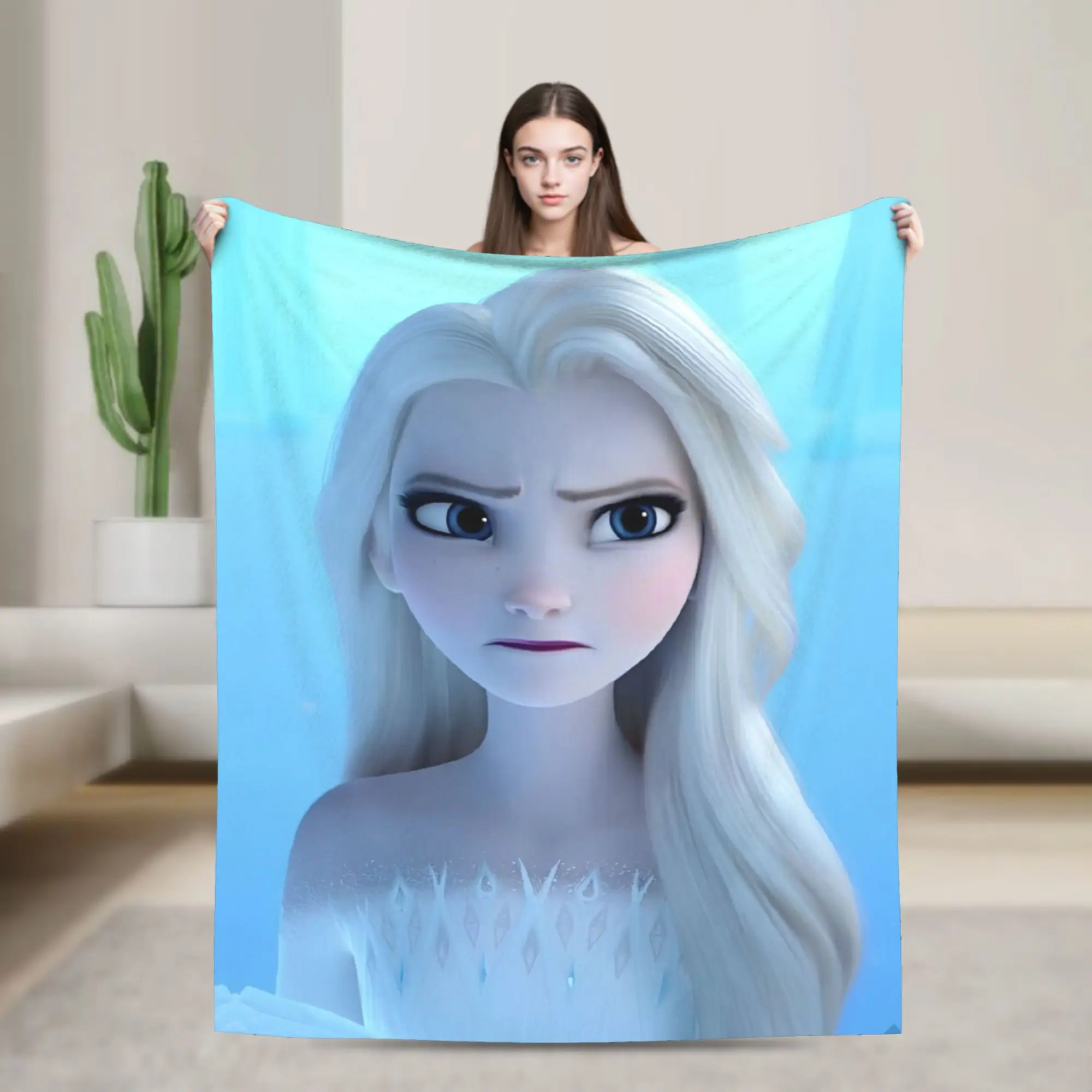 

Одеяла принцессы Эльзы «Холодное сердце», бархатные летние многофункциональные супер теплые одеяла с кондиционером для кровати, дорожный коврик