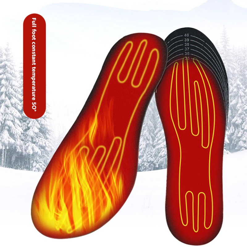 USB Heated Shoe Insoles Electric Foot Warming Pad Feet Warmer Sock Pad Mat Winter Outdoor Sports Heating Insole Winter Warm