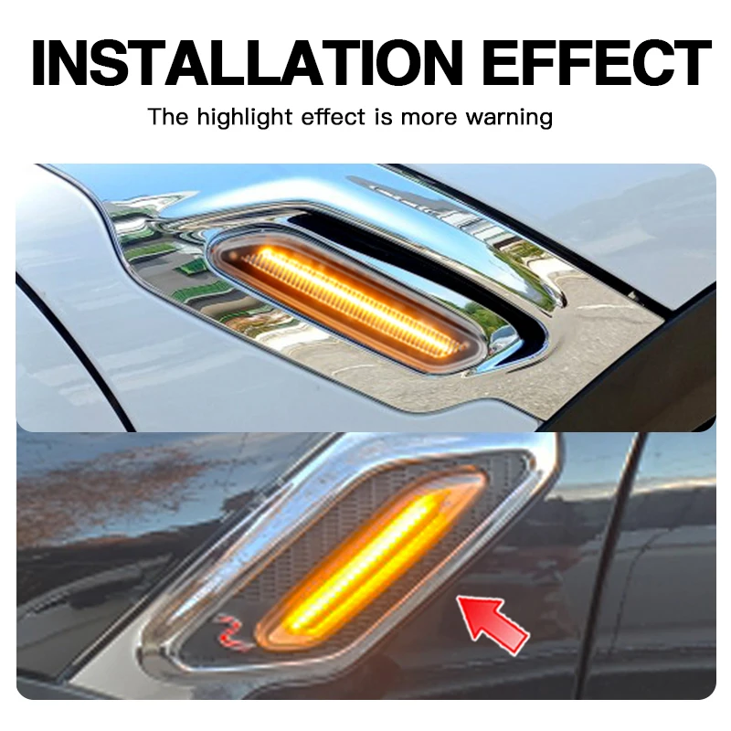 2 × لسيارات BMW ميني كوبر R60 كونتري مان R61 بيسمان 2010-2017 LED مصباح ماركر جانبي متدفق بدوره مصابيح إشارة اكسسوارات السيارات 12 فولت #6
