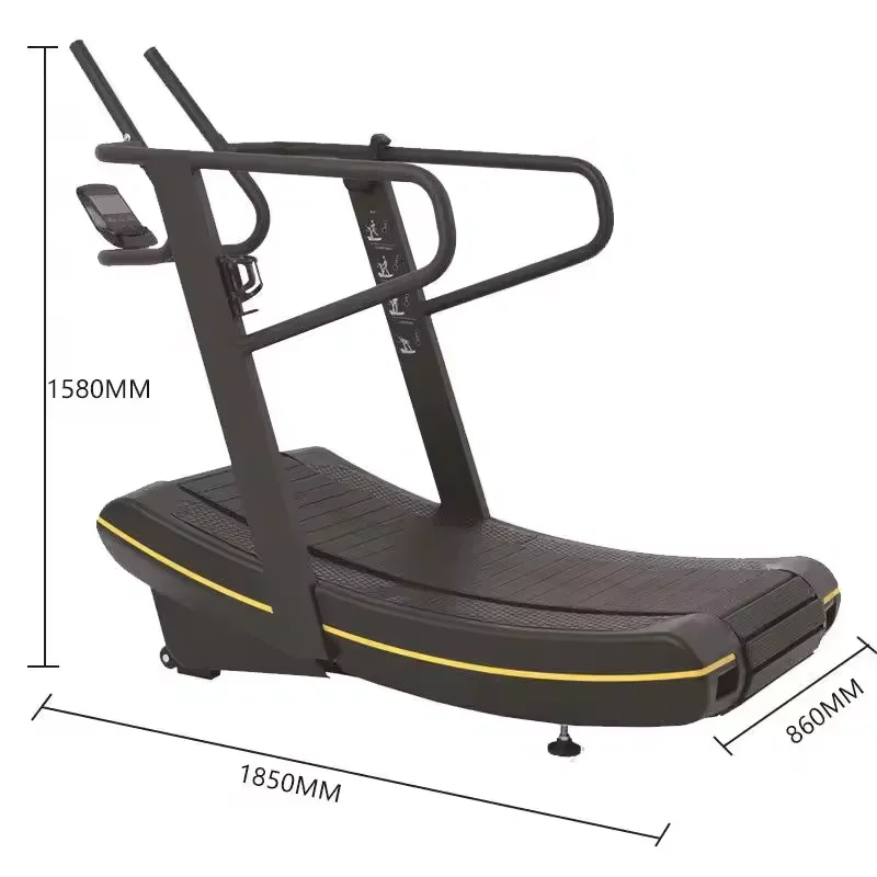 Professional Fitness Electric Treadmill Commercial Curved Treadmill With Resistance